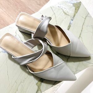 Like New Lamb Leather Heels Mules